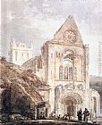 The West Front of Jedburgh Abbey, Scotland by Thomas Girtin